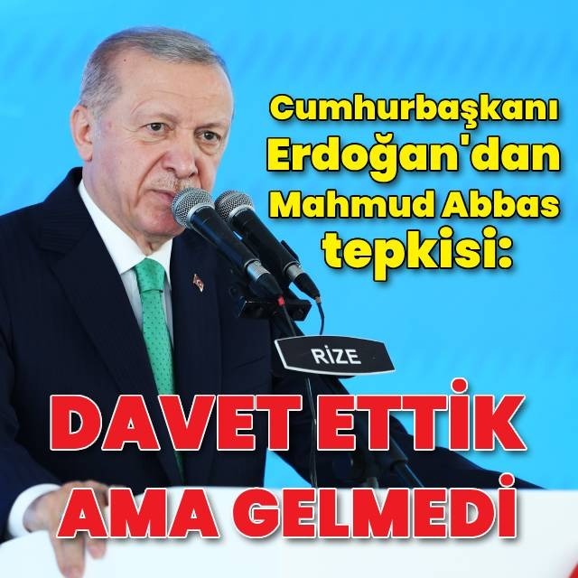 Cumhurbaşkanı Erdoğan'dan Rize'de açıklamalar