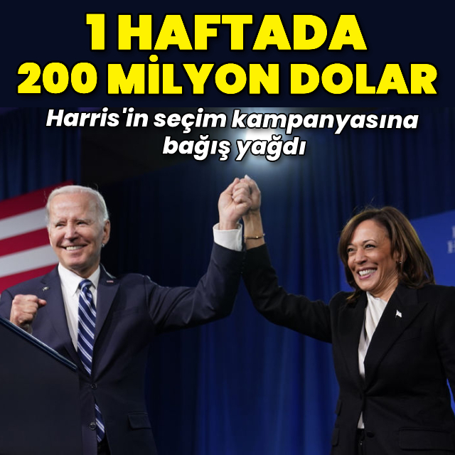 Harris bir haftada 200 milyon dolar bağış topladı