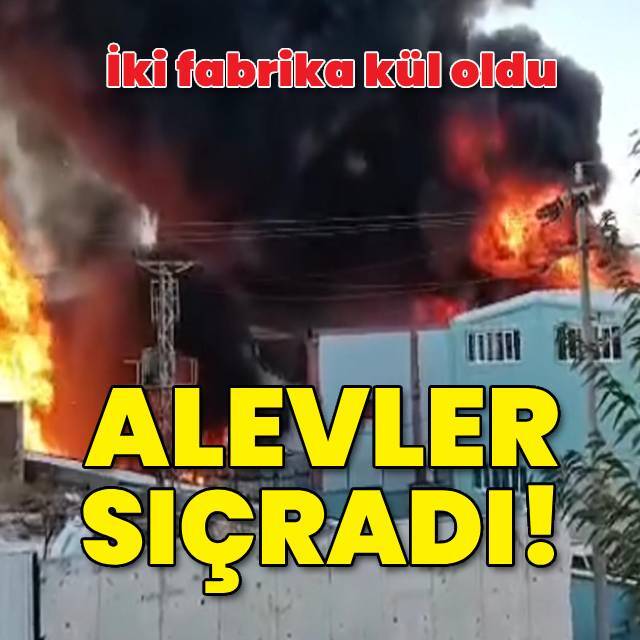 Alevler sıçradı! İki fabrika zarar gördü