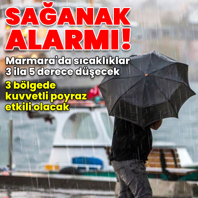 3 bölge için sağanak yağmur ve fırtına uyarısı!