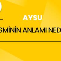 Aysu isminin anlamı nedir?