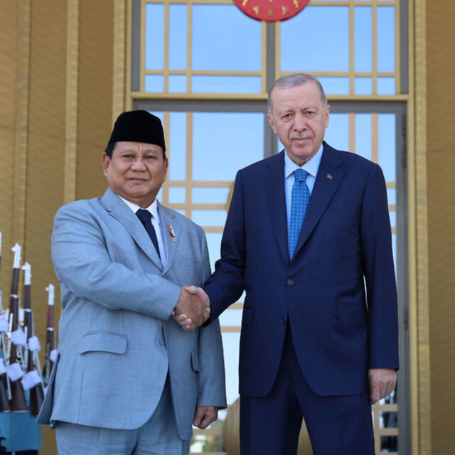 Cumhurbaşkanı Erdoğan Endonezya Cumhurbaşkanı ile bir arada