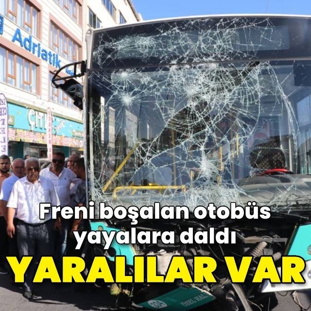 Freni patladı yayalara çarptı