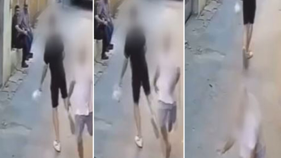 Kaçan şüpheliye vatandaş çelmesi
