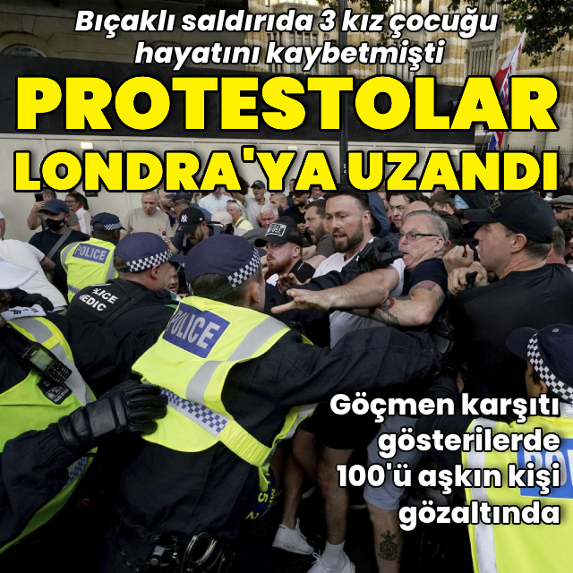 İngiltere'de bıçaklı saldırının ardından protestolar yayılıyor