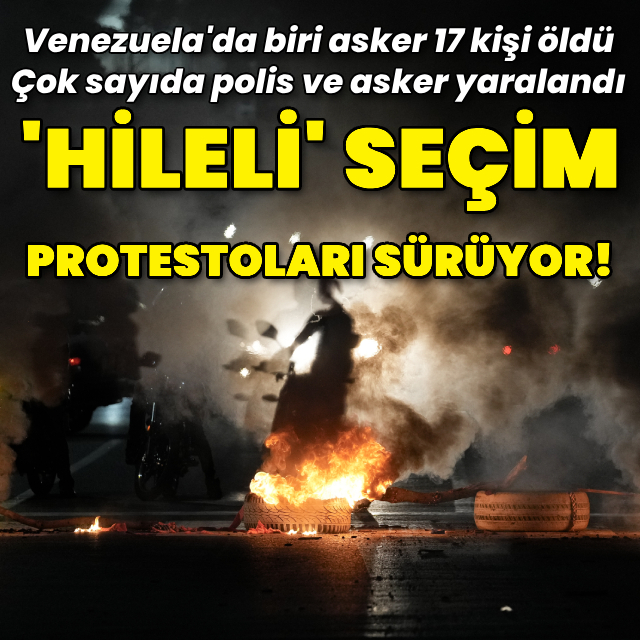 Venezuela'da seçim protestoları sürüyor