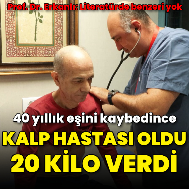 40 yıllık eşini kaybedince kalp hastası oldu, 20 kilo verdi