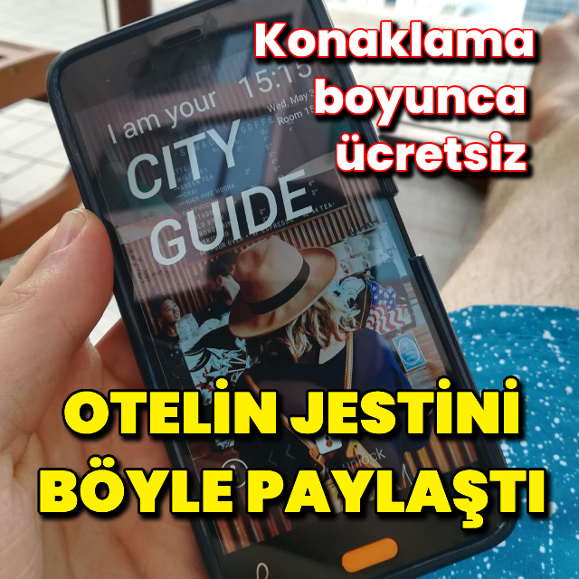 Otelin jestini böyle paylaştı!