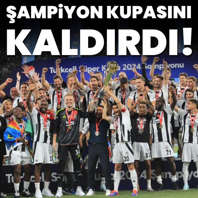 Şampiyon kupasını kaldırdı!