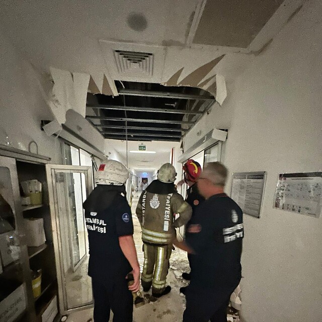 İstanbul'da hastanenin tavanı çöktü: Bir bebek hayatını kaybetti