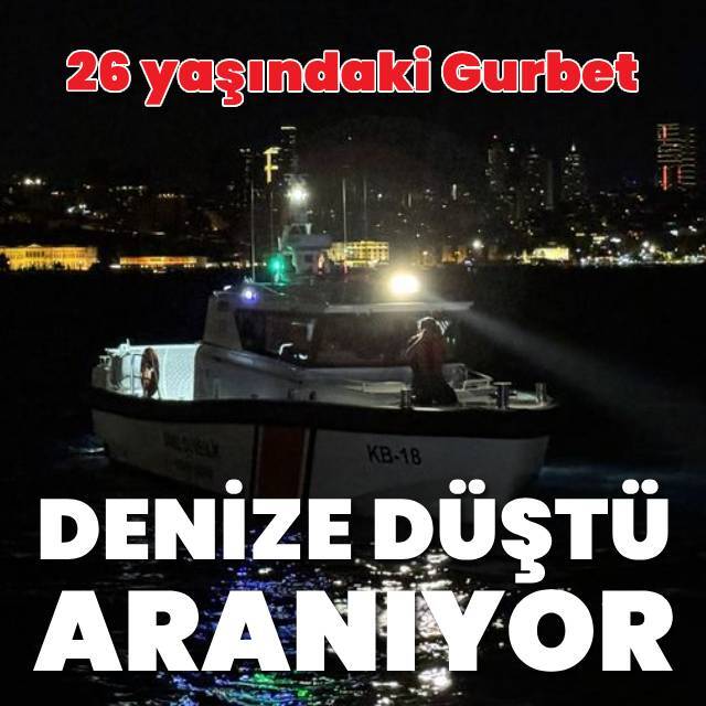 Üsküdar'da bir kişi denize düştü