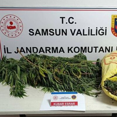 Samsun'da 12 kilogram esrar ele geçirildi