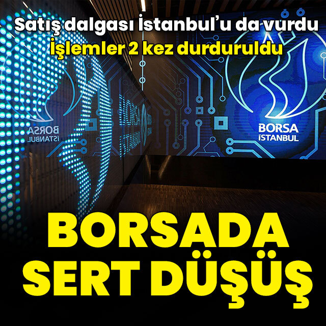 Borsada sert düşüş