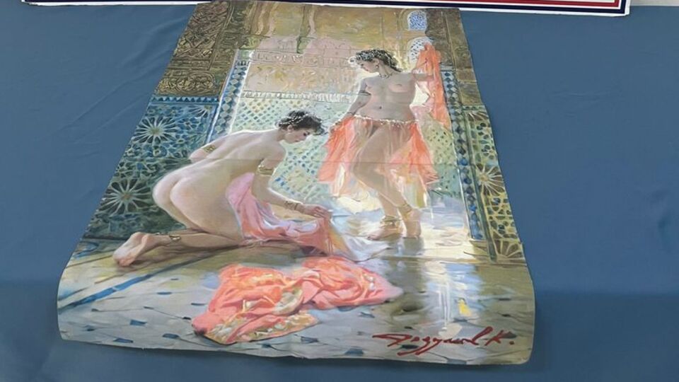 Tarihi eser niteliğinde tablo ele geçirildi