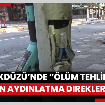 Beylikdüzü’nde “ölüm tehlikesi” saçan aydınlatma direkleri