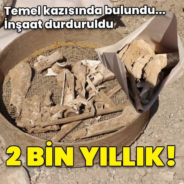 Temel kazısında bulundu... 2 bin yıllık!