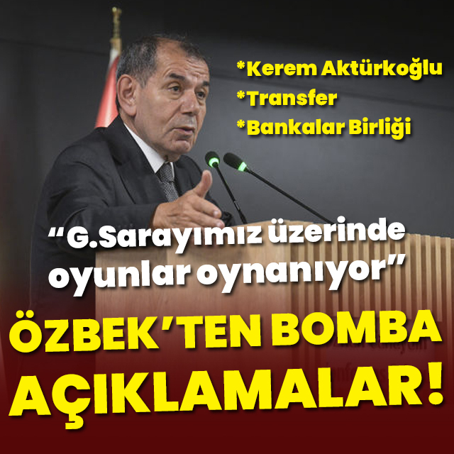 Dursun Özbek'ten flaş açıklamalar!