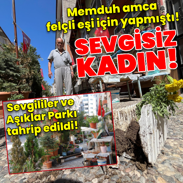 Sevgililer ve Aşıklar Parkı tahrip edildi! Komşusu çıktı