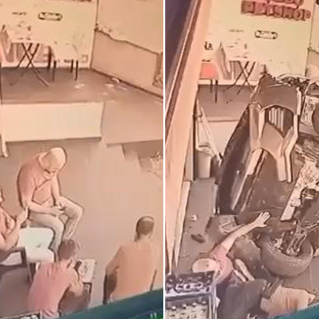 İstanbul'da cip dükkana daldı: Ölümden döndüler