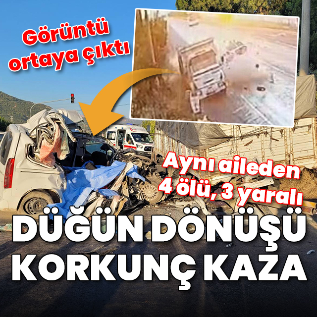 Manisa'da düğün dönüşü korkunç kaza: Aynı aileden 4 ölü, 3 ağır yaralı