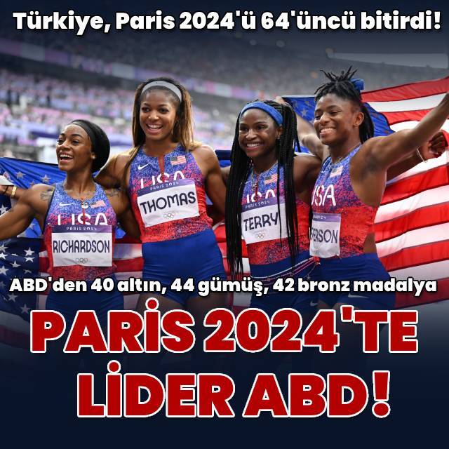 Paris 2024'te lider ABD!