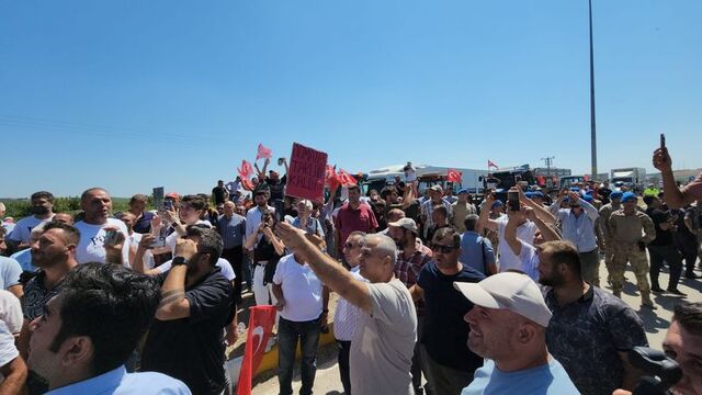 Bandırma'da çiftçi eylemi