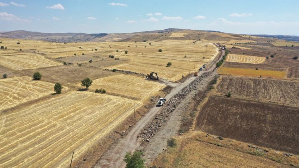 Kayseri'de 22 kilometrelik yolda çalışma