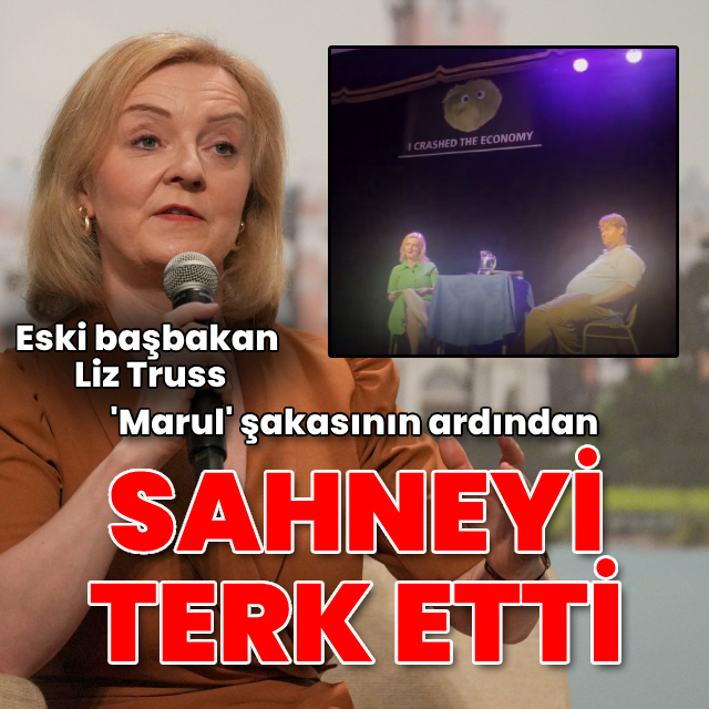 'Marul' şakasının ardından Liz Truss sahneyi terk etti