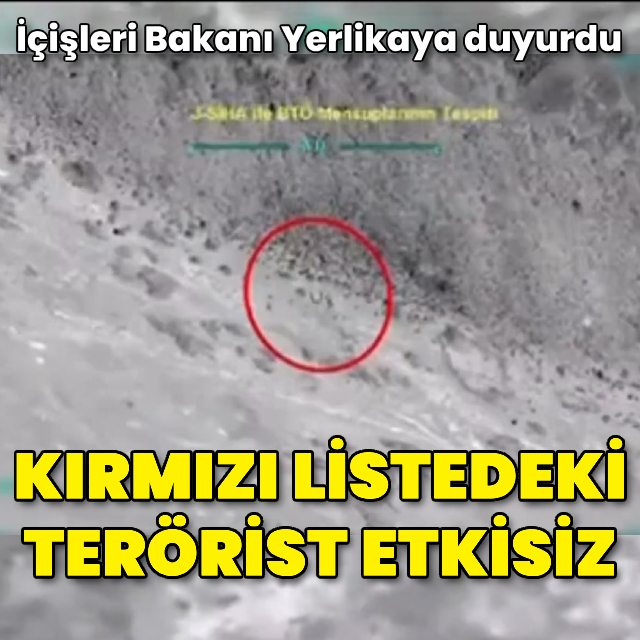 Kırmızı listedeki terörist etkisiz