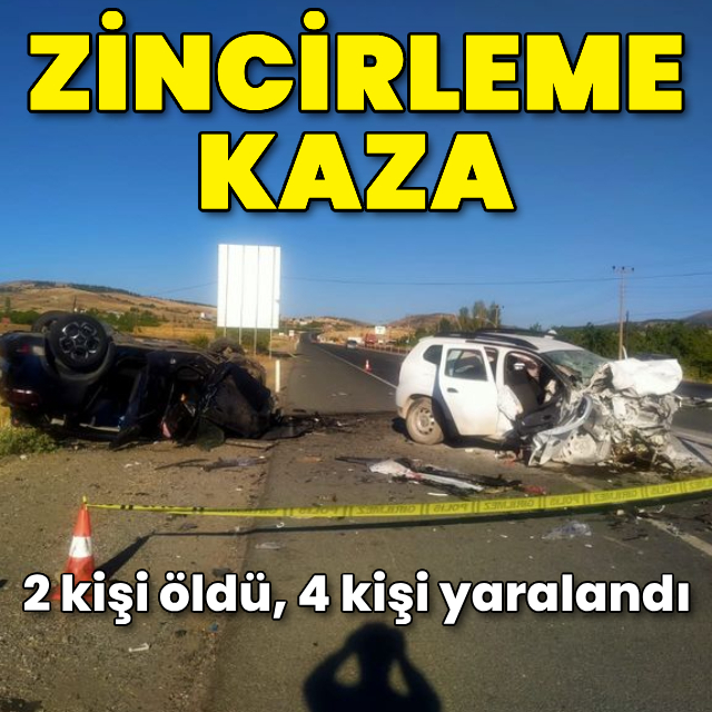 Malatya'da zincirleme kaza: 2 ölü, 4 yaralı