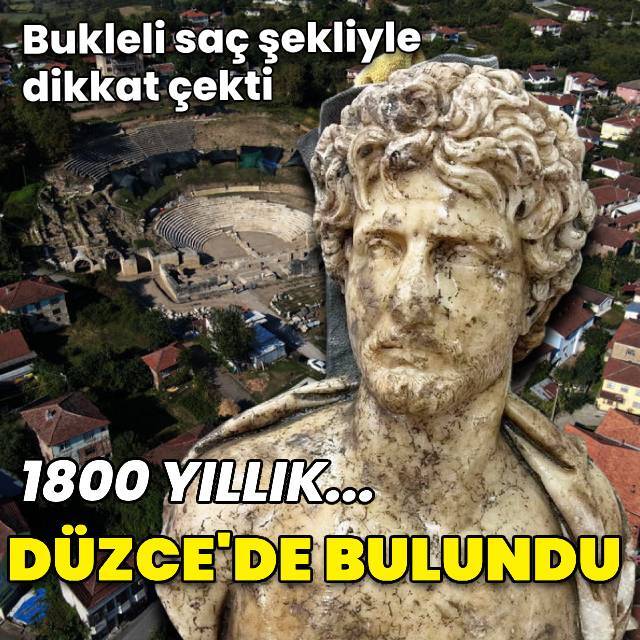Düzce'de 1800 yıllık büst bulundu