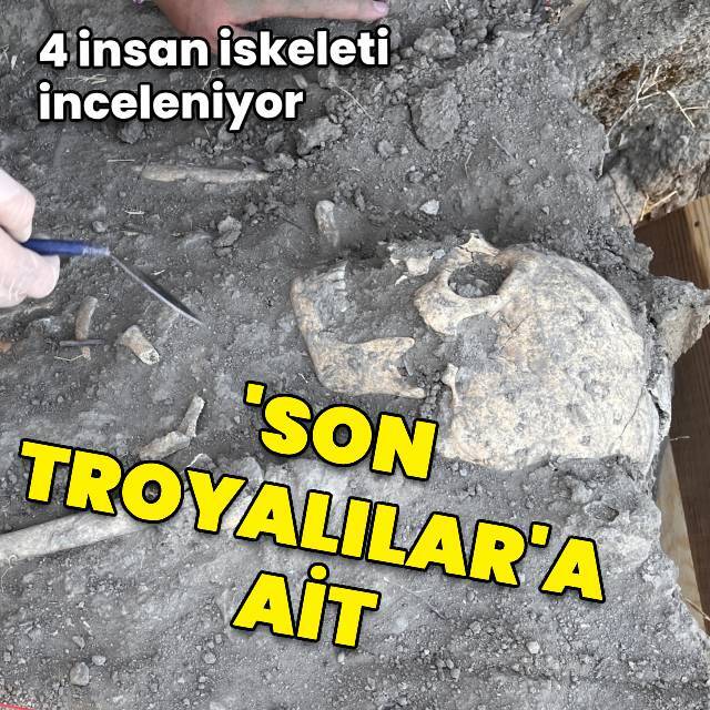 'Son Troyalılar'a ait 4 insan iskeleti inceleniyor
