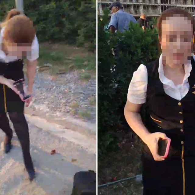 Hostes ile taksici arasında ücret tartışması