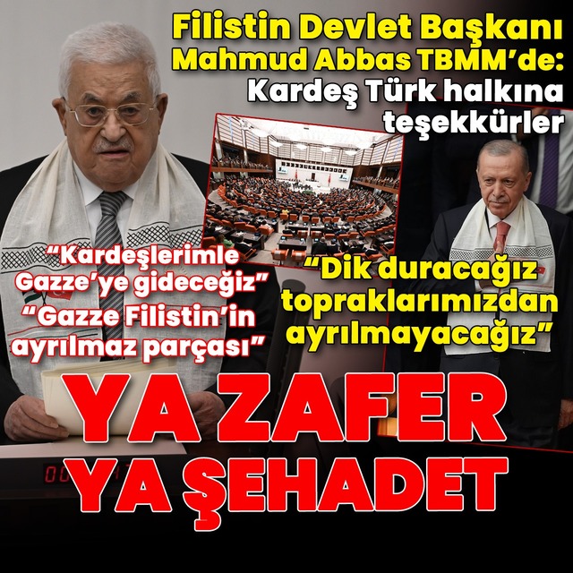 Filistin lideri Abbas, TBMM'ye hitap etti