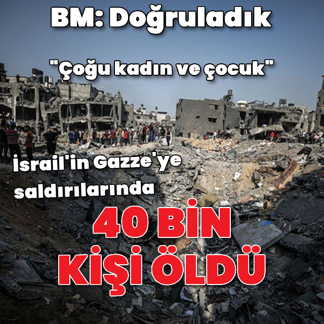 '40 bin Filistinlinin öldüğü resmen doğrulandı'