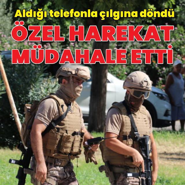 Özel harekat müdahale edince kendini yaraladı