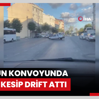 Arnavutköy’de düğün konvoyunda yolu kesip drift attı: O anlar kamerada