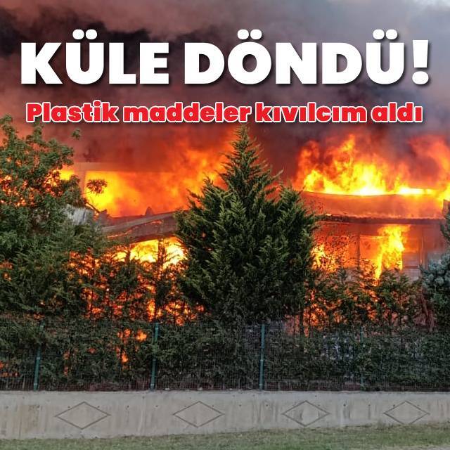 Plastik fabrikasında yangın!
