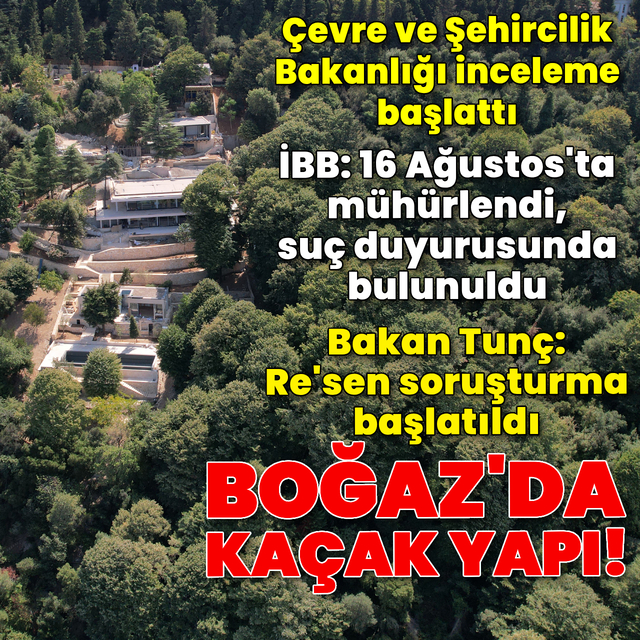 Vaniköy'deki villa inşaatına inceleme