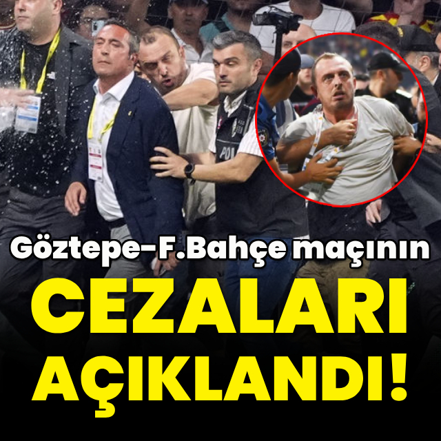 Göztepe-F.Bahçe maçının cezaları açıklandı