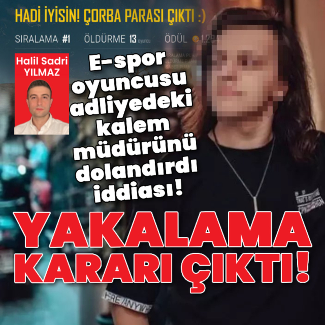 E-spor oyuncusu adliyedeki kalem müdürünü dolandırdı iddiası!