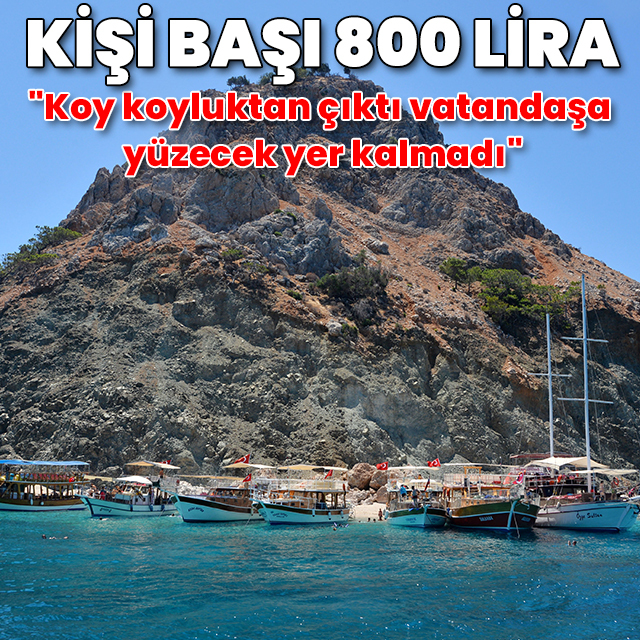 Kişi başı 800 lira: Koy, koyluktan çıktı vatandaşa yüzecek yer kalmadı