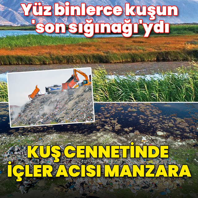 Kuş cennetinde içler acısı manzara: Yine moloz ve çöp yığınlarıyla doldu