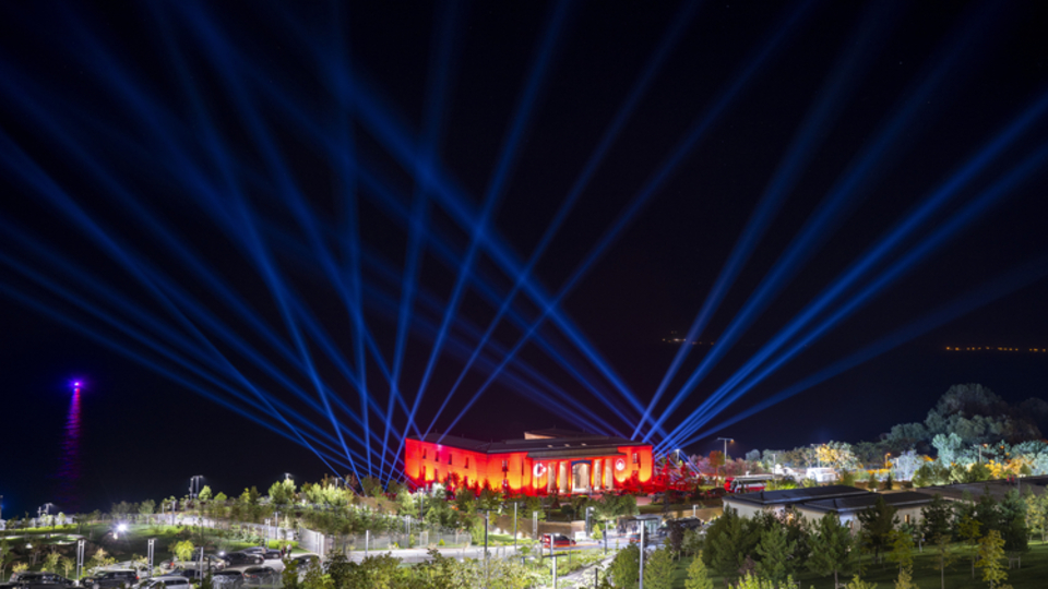 Cumhurbaşkanlığı Külliyesi'ne özel ışıklandırma!