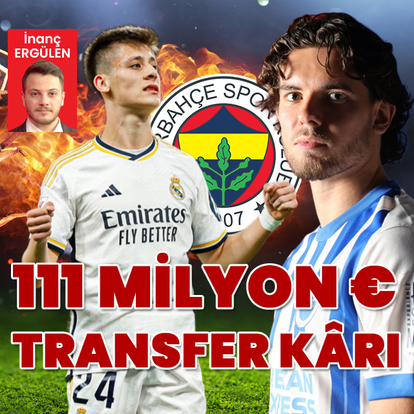  Fenerbahçe'den 111 milyon Euro transfer kârı