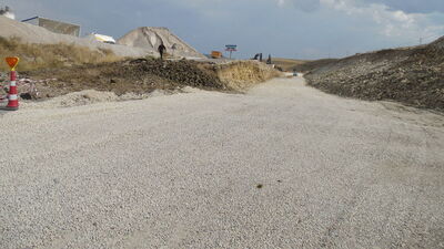 Orta-Şabanözü kara yolunda çalışma