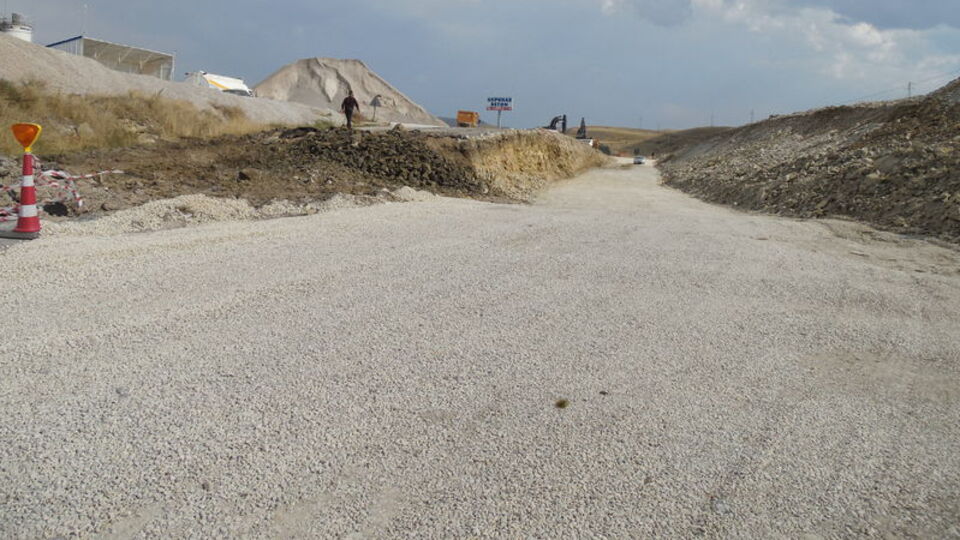 Orta-Şabanözü kara yolunda çalışma