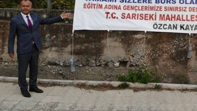 Hayırsever muhtar afişle duyurdu
