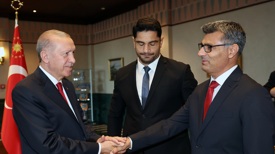 Erdoğan, olimpiyatlarda başarılı olan sporcuları kabul etti