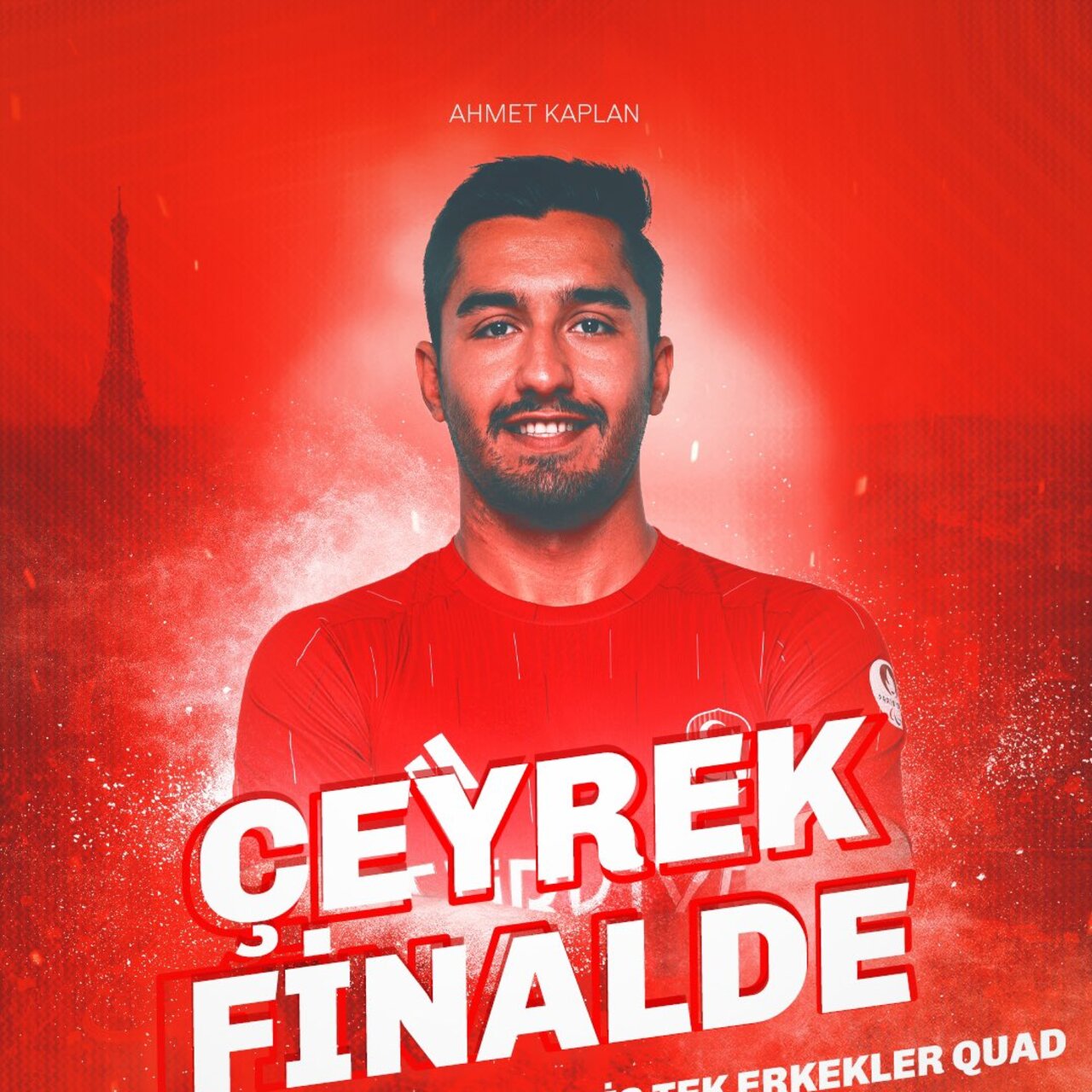 Ahmet Kaplan, çeyrek finale yükseldi!